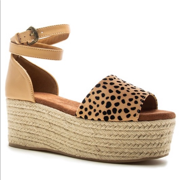 Leopard Platform Espadrille Sandals - Picture 3 of 8